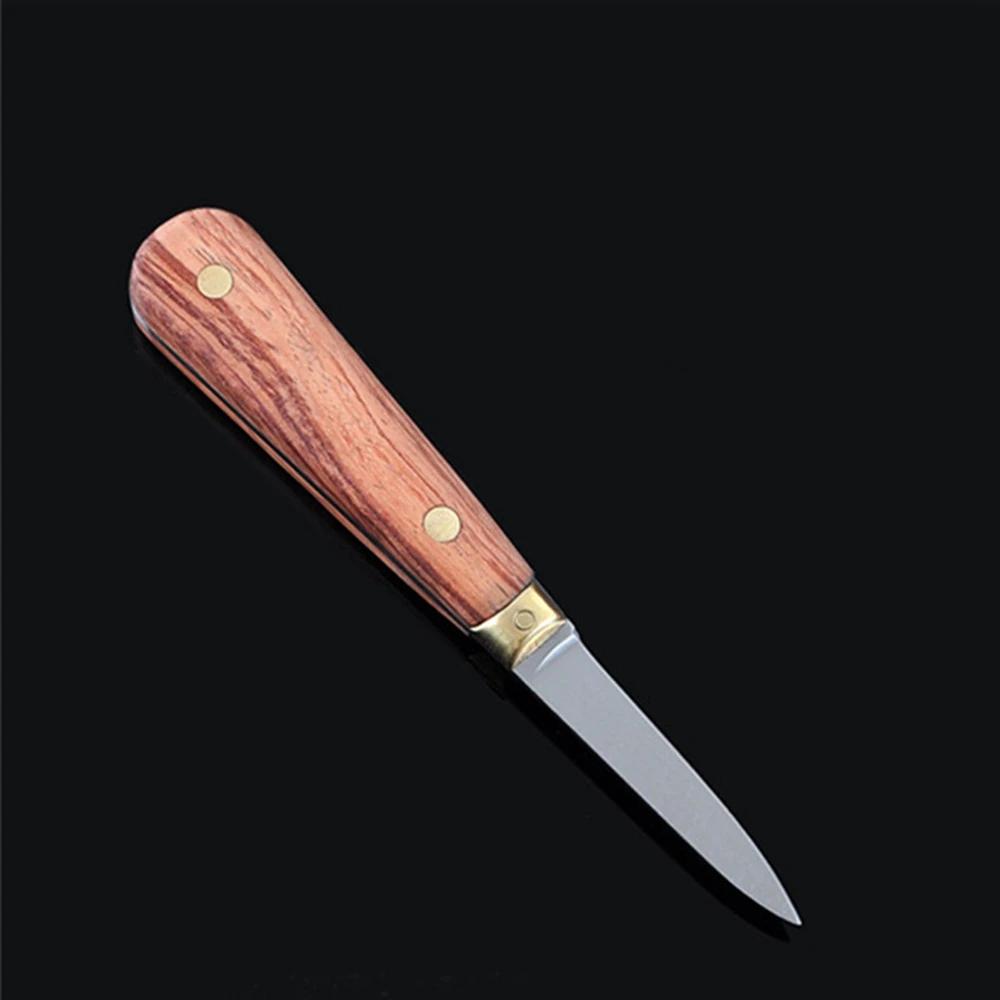 Oyster Knife Kitchen Seafood Tool Rosewood Handle Stainless Steel Raw Shell Knife Shellfish Opener Tool 1pc Tea
