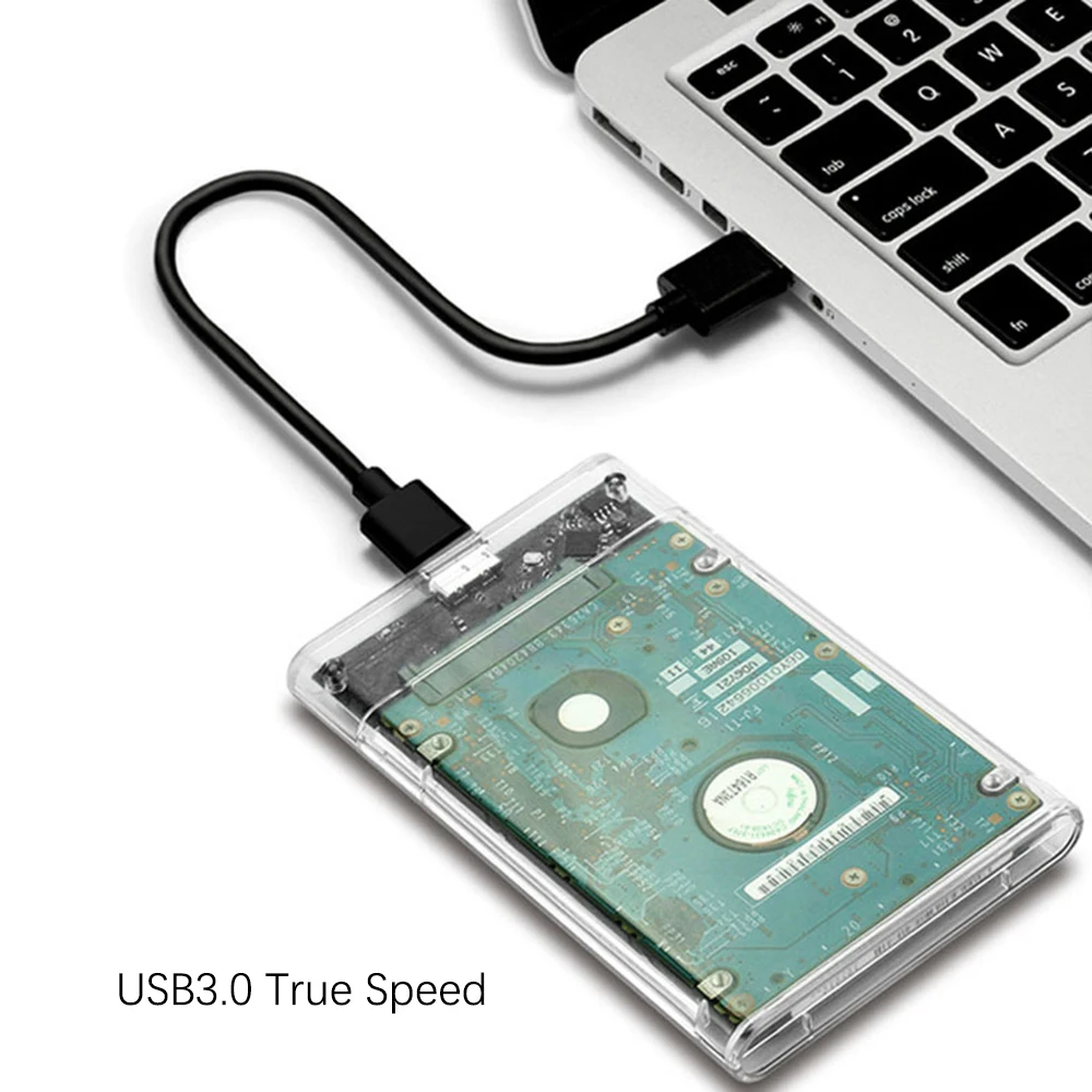 2.5 Inch Hard Drive Enclosure Hard Drive Box 2.5 Inch USB 3 HDD Case 2’5 For External HDD SSD Support UASP Function Max 4TB