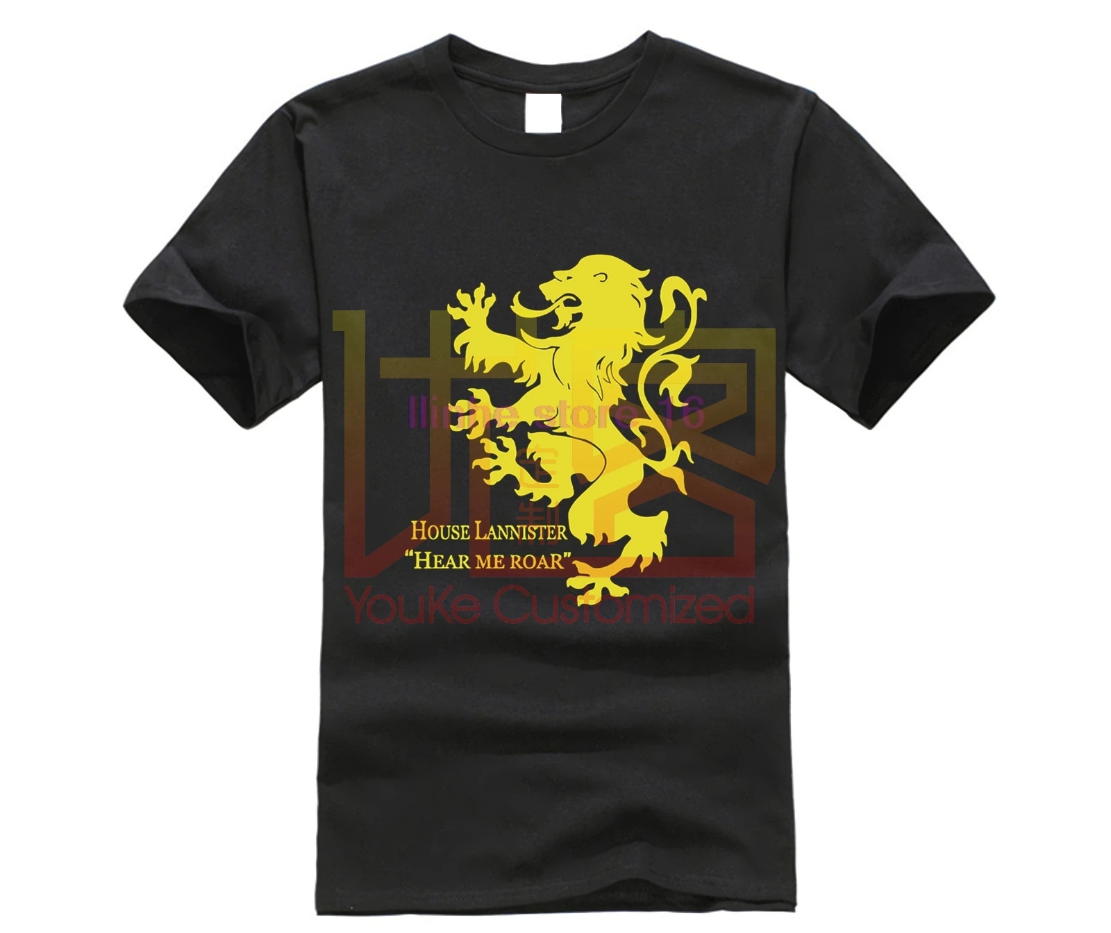 Футболка с короткими рукавами House Lannister Hear Me Roar Song Of Ice And Fire костюм из Джерси |