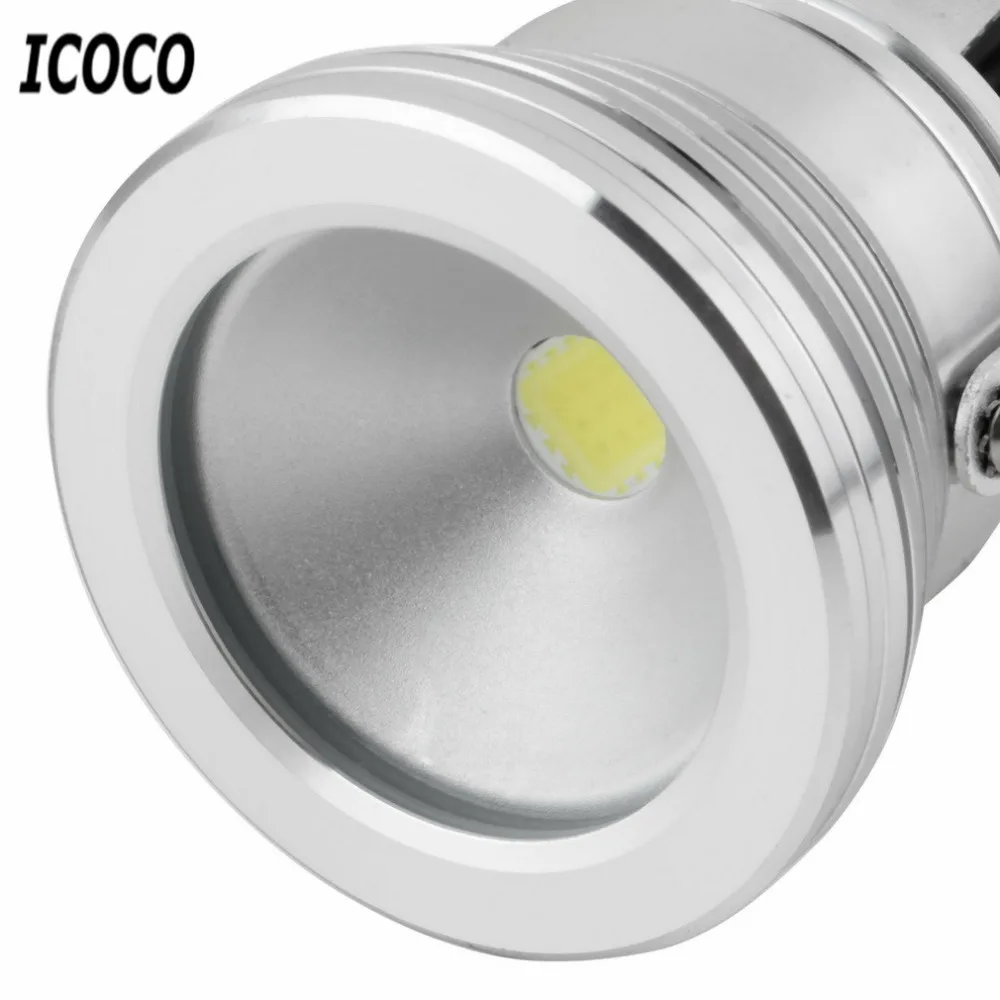 ICOCO 10 Вт подводный светодиодный прожектор для мытья бассейна водонепроницаемый светильник 12 В Уличный супер яркий светильник для аквариума