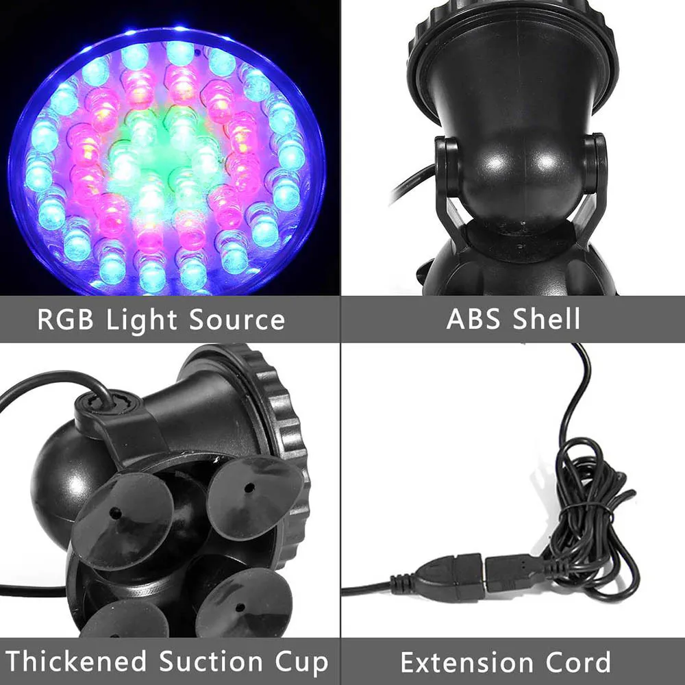 RGB 36LED Точечный светильник Открытый подводный водонепроницаемый светильник для бассейна Плавающий сад фонтан аквариум пейзаж