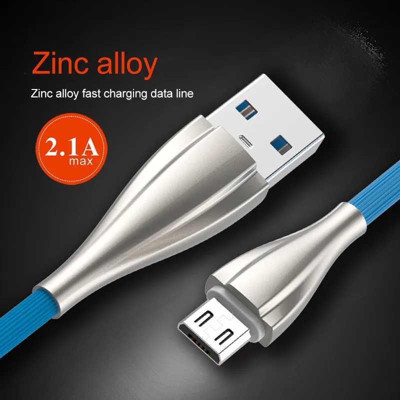 Ментальный Micro USB кабель для передачи данных для samsung Galaxy 2.1A нейлон Тип C зарядный кабель для huawei Xiaomi USB-C телефон зарядное устройство код