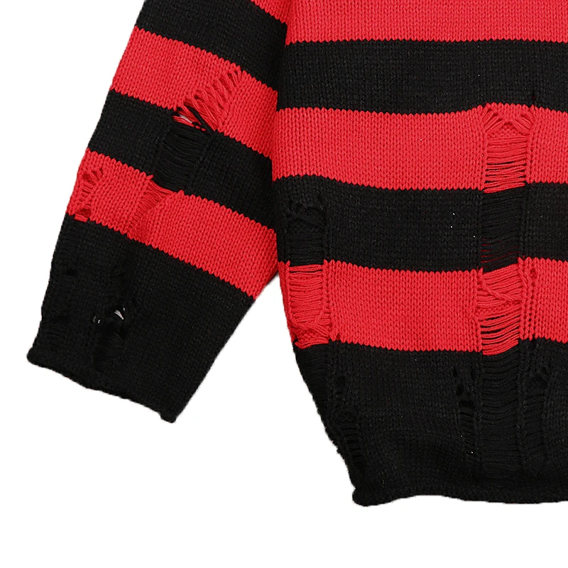 fora, Buraco Knit Jumpers, Solto Unisex Pullovers,