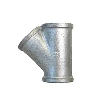 Оцинкованный горячим способом, в виде 45 градусов прямой соединитель с внутренней резьбой зуб обликью Т-образный перекресток, DN15 для Dn50y Тип тройниковый соединитель труб ковкий чугун