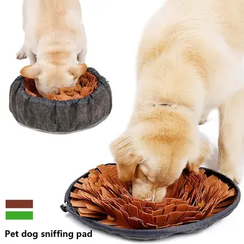 

1 Pcs Dogs Snuffle Mat Pet Felt Cloth Leak Food Anti Choking Bowl Mat Dog Cat Snuffle Bowl Mat Slowing Feeding Intelligence Pad