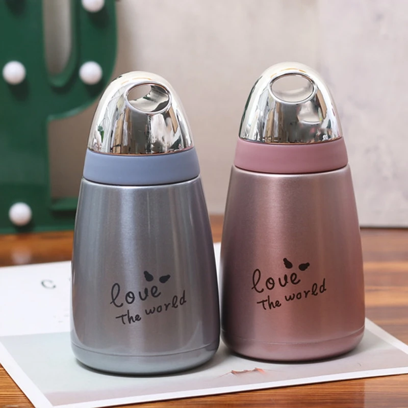 Brief Personality Vacuum Flask 304 Stainless Steel Thermo Mug Leak-Proof Students Portable Sports Leak-Proof Water Bottle