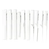 10 Pcs Set Professional Hairdressing Tail Comb In White Color, Barber Hair Cutting Carbon Comb T-11 Anti Static Hairstyling 1