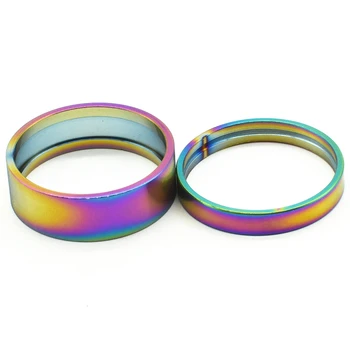 

5/10mm Titanium HeadSet Inner Diameter 28.6mm Ti Ring for MTB and Road Bike DIY Gold and Burned Color Ti fastener 2 pcs