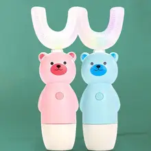 Brosse à dents ultrasonique en forme de dessin animé pour bébé, brosse à dents pour soins dentaires pour tout petits