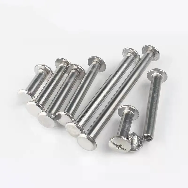 304 스테인레스 스틸 M5x(5-50)MM 가죽 가방 벨트 스크랩북 앨범 계정 책 포스트 바인딩 시카고 나사 네일 리벳 볼트, 10 개