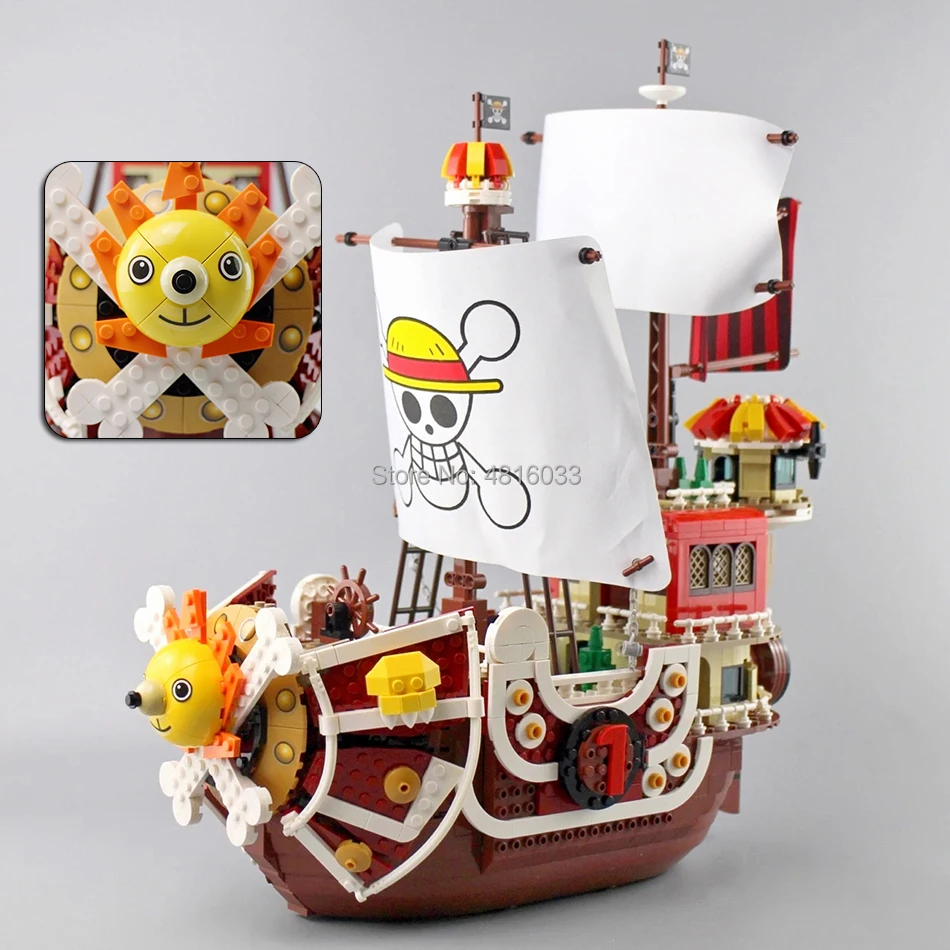 

The Thousand Sunny Pirate Ship Japan Anime one piece compatible legoingly Brick Building Blocks Figure luffy zoro nami sanji Toy
