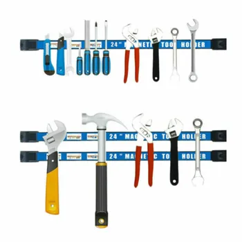 

4 pcs Pack Magnetic Tool Holder Bar Organizer Storage Rack Tool With Strong Magnet Storage For Garage home Metal Tool 24-inch
