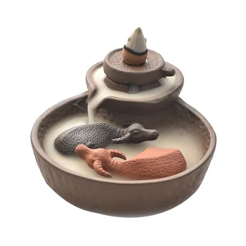 

1pc Backflow Incense Burner Cattle Censer Desktop Adornment for Home Office
