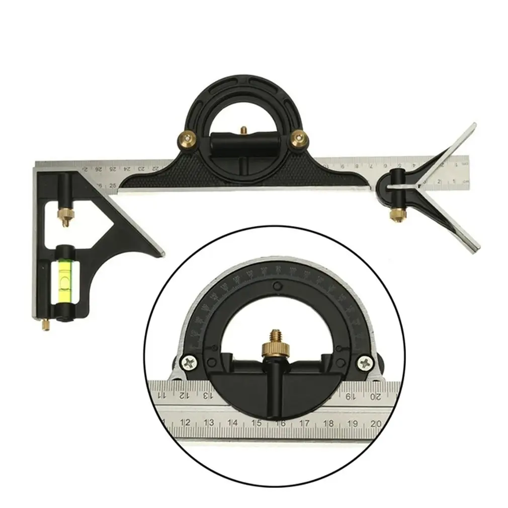 

3in1 Square Combination Set High-Grade Measuring Tool Angle Ruler 300mm Stainless Steel Multi-Function DIY Tool