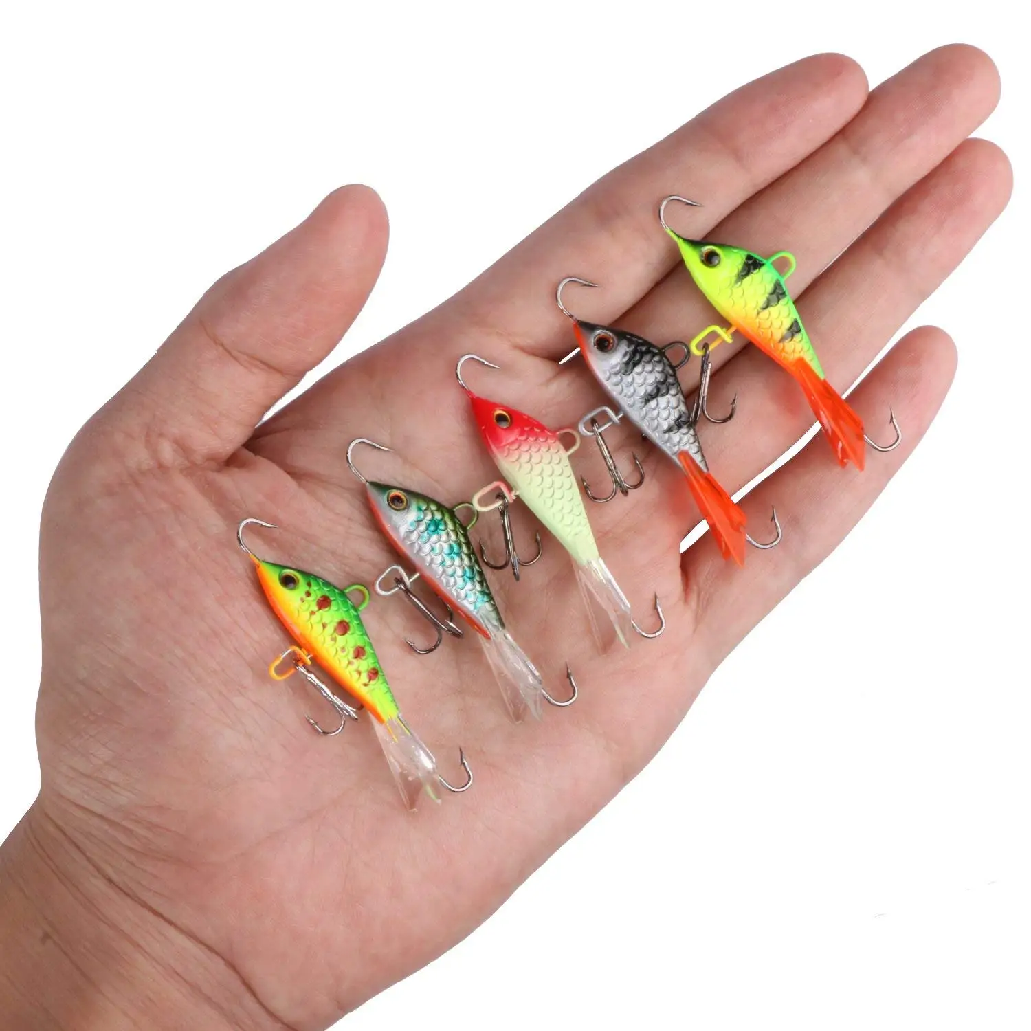 Джиги для подледной рыбалки с тройным крюком, один крючок для Walleye, зимние рыболовные приманки, ледяные джигггинг