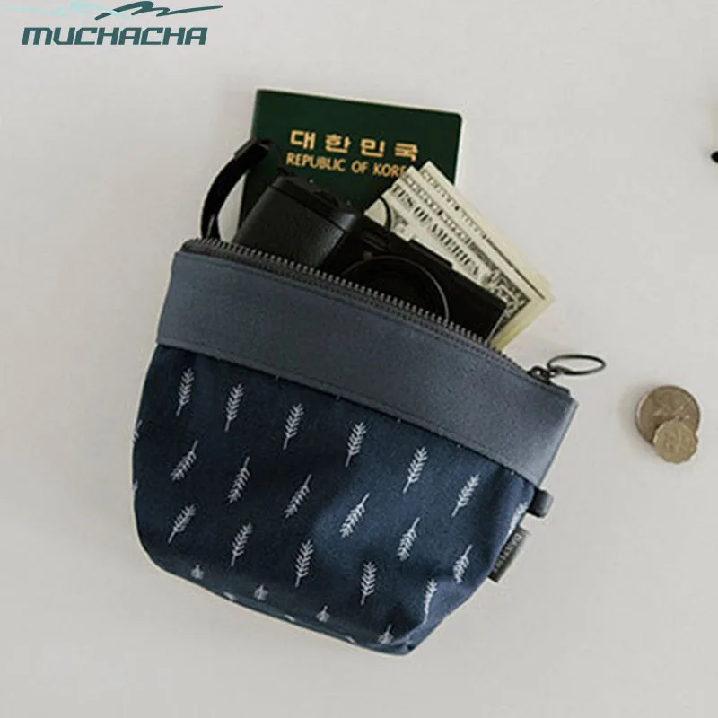 Дропшиппинг Мода цветок Печать холст леди клатч монета изменить кошелек туалетные наборы косметические макияж сумка