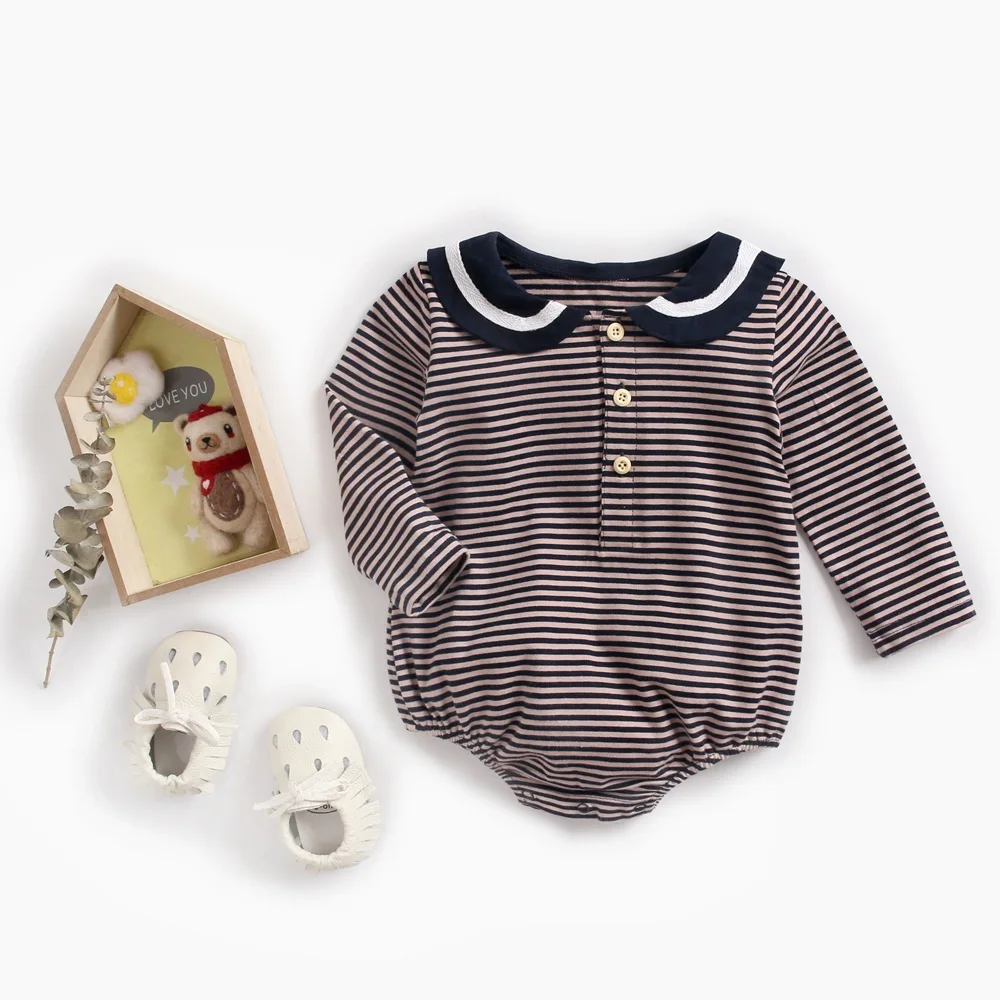 Baby Bodysuit baby clothes autumn and winter plaid 100% cotton male baby long-sleeved shirt jumpsuit baby romper newborn onesies
