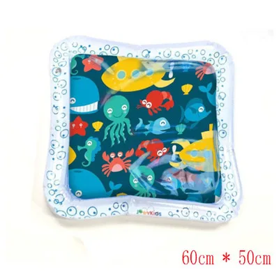 Inflatable Infant Patted Pad Foldable Baby Water Play Mat PVC Kids Tummy Time Playmats Funny Children Water Game Cushion Care - Цвет: 60x50cm 01