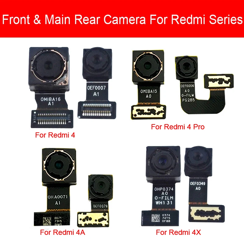 

Front & Rear Back Camera Moduel For Xiaomi Redmi 4 4A 4X Pro Main Camera Facing Camera Flex Cable Replacement Repair Parts