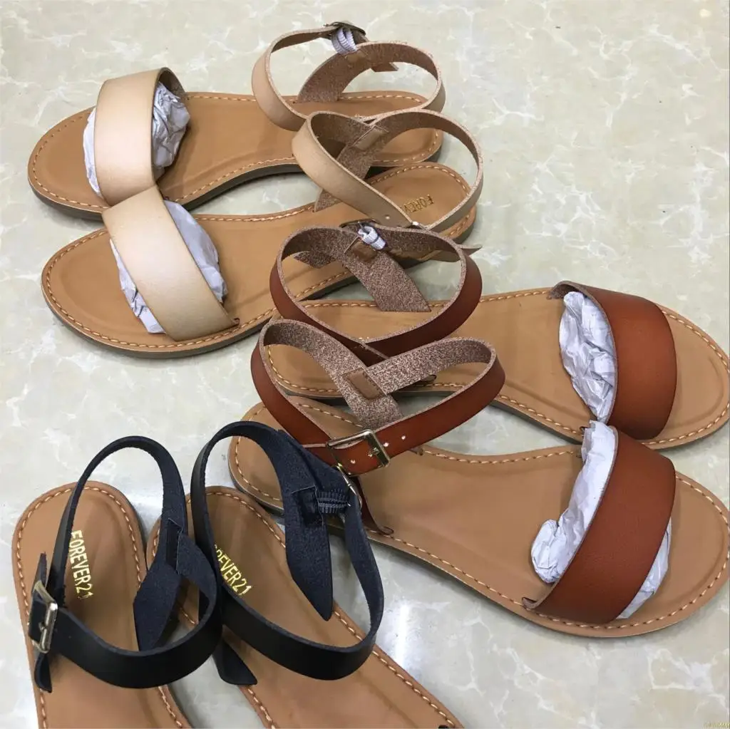 

Plus Size Thong Sandals Summer Women Flip Flops Pu Casual Beach Flat With Shoes Rome Style Female Sandal Low Heels