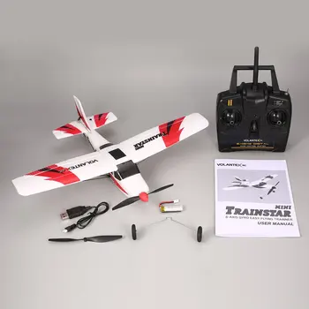 

Hot VOLANTEX V761-1 2.4Ghz 3CH Mini Trainstar 6-Axis Remote Control RC Airplane Fixed Wing Drone Plane RTF for Kids Gift Present