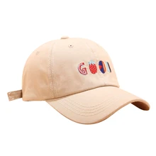 Женская летняя кепка с милыми фруктовыми буквами, вышитая бейсбольная кепка, Мужская Уличная пара, Студенческая Кепка-Дальнобойщик