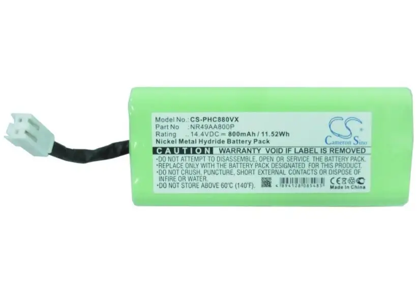 cameron sino 800mah battery for PHILIPS FC8800 FC8802 NR49AA800P Vacuum Battery