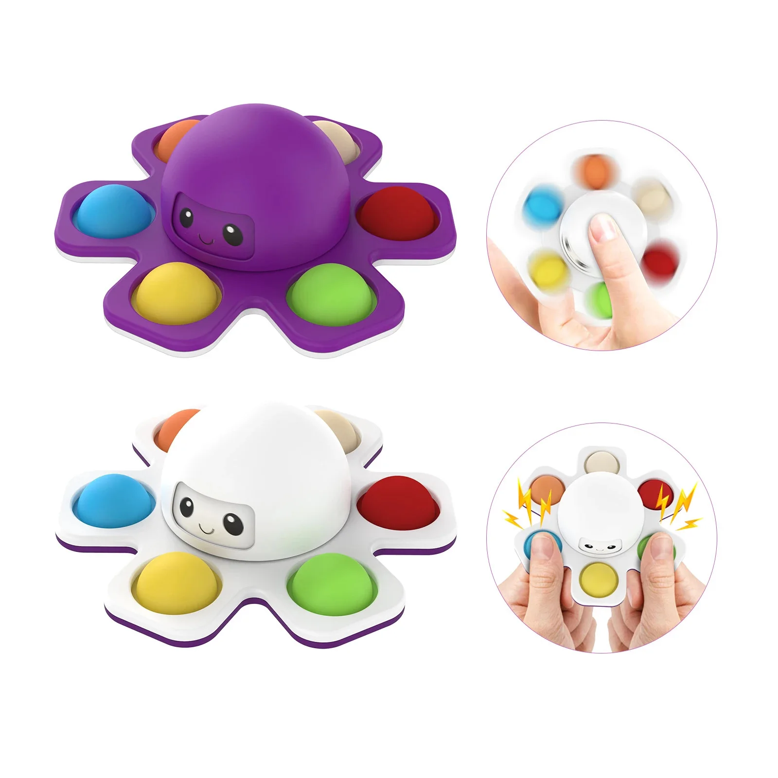 3in1 Flip Octopus Poppit Toy Fidget 