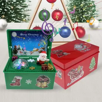 

Merry Christmas Electric Santa Claus Music Box LED Swing Doll Ornament Christmas Decoration For Home Kids New Year Gift