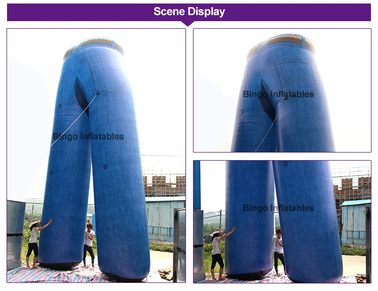 8mH гигантские надувные джинсы для продвижения продукции/надувные брюки модель/синие брюки Воздушные шары игрушки