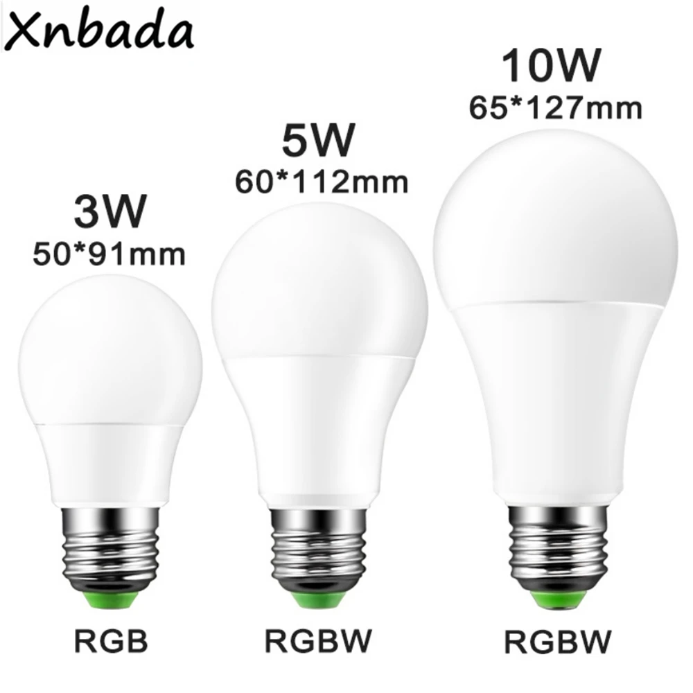  E27 3/5/10W 16Colors Changing Magic LED Bulb RGB AC85-265V+ White Remote Smart Light lamp Dimmable  - 4000170309237
