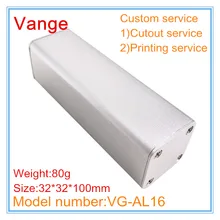 1 шт./лот, интегрированные формы, сделанные экструзионные коробки 32*32*100 мм 6063-T5, алюминиевые корпуса diy для печатных плат, электронных устройств