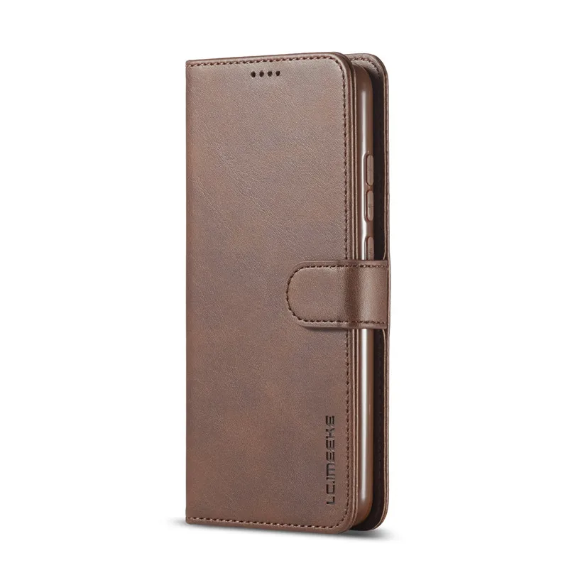 Elegant Leather Wallet Flip Cover with Card Holder and Stand Feature