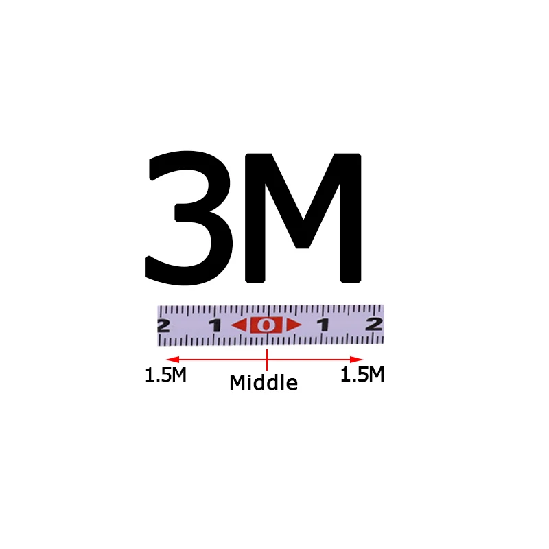 Adhesive Steel Tape Measure - Metric Scale, 1M-5M Length