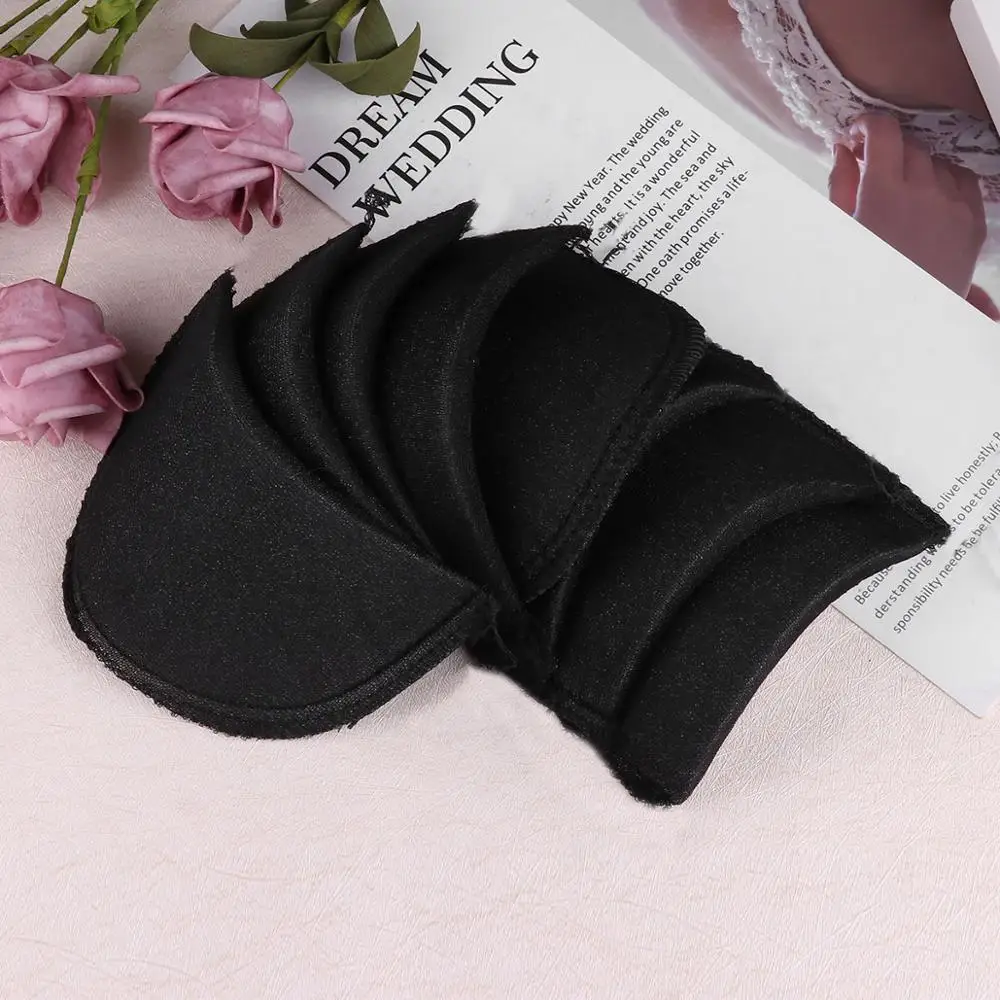 4 Pairs Shoulder Pads Covered Set-in Soft Foam for Blazer T-Shirt Blouse Clothes 