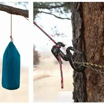 

1 PCS Small and Big Size Aluminum Rope Tightening Mechanism With Flexible Carabiner Clip Hook for Climbing Carabiner Camping