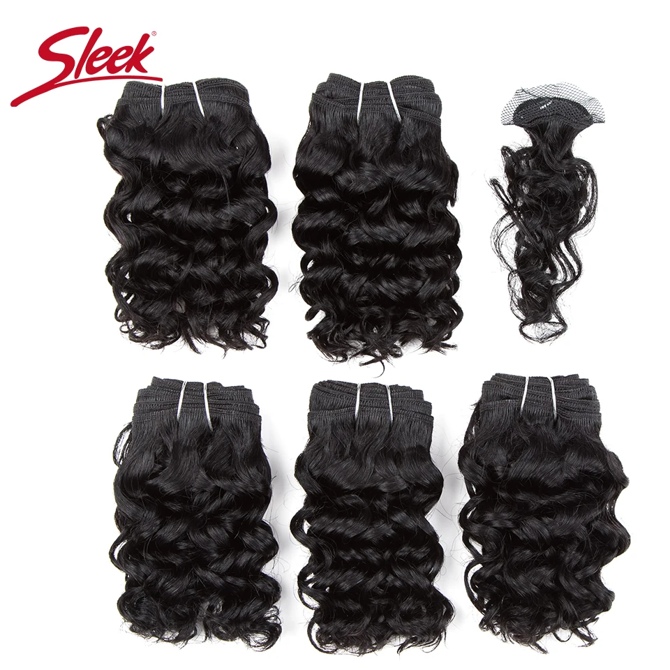 Sleek двойные вытянутые натуральный Цвет 27 #4 # коричневый короткие бразильские
