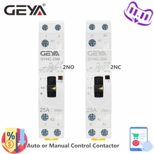 

GEYA Manual Control Household Contactor Din Rail Type Modular Contactor 2P 16A 20A 25A 2NO or 2NC 220V