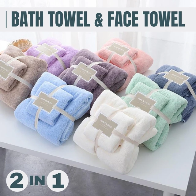 Two-in-One Towel Absorben Bath Coral Towel Soft High-Density and Set and Home Textiles Hot Tub Towels, Size: One size, Green
