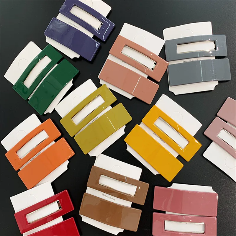 

Free shipping Fashion women Lovely hairpins Square hairclips for girls hollow Side Clips vintage hair accessories