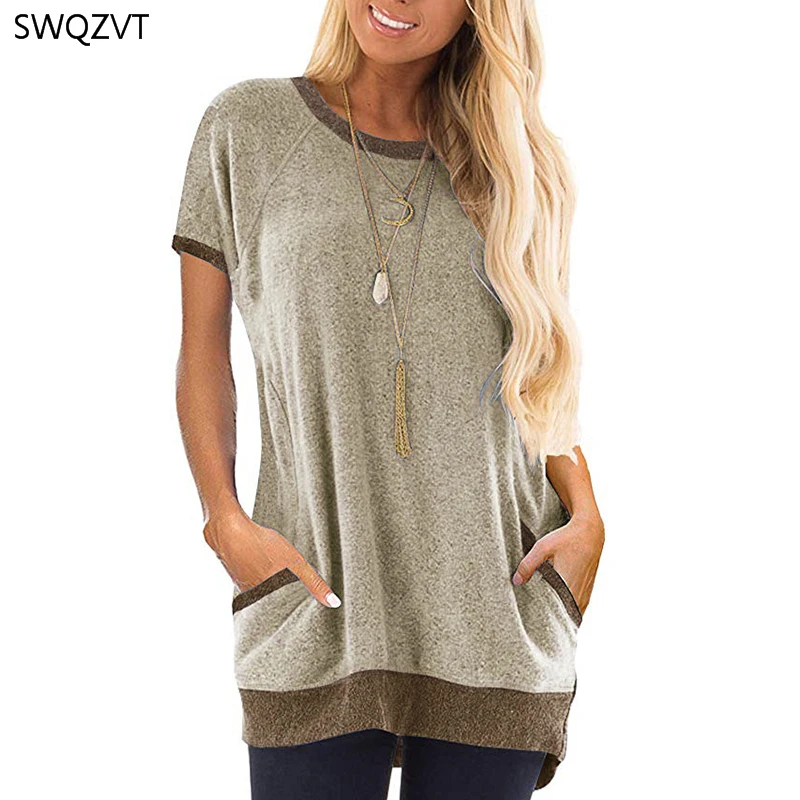 Футболка женская повседневная с коротким рукавом весна лето 2020|Футболки| |