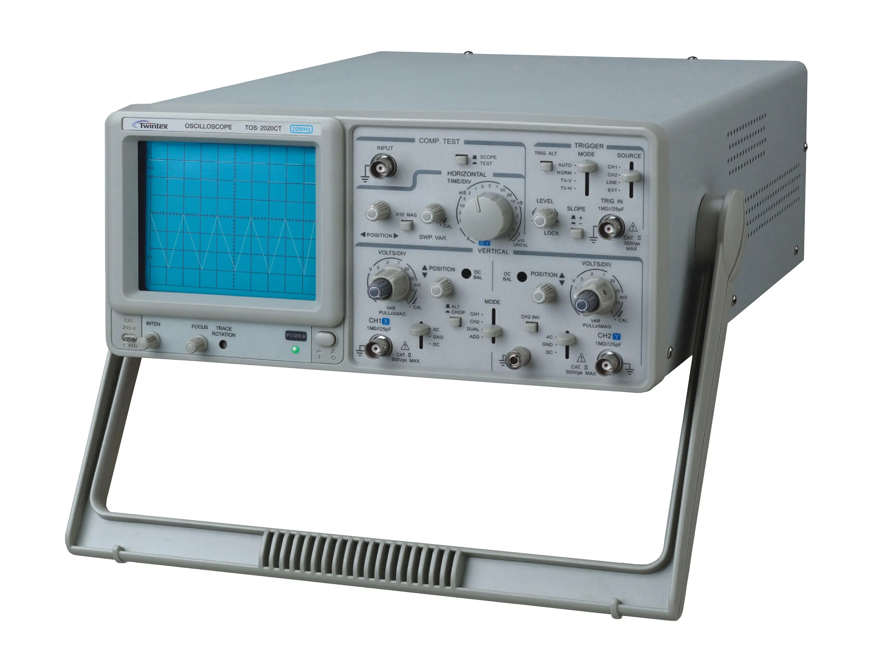 US $550.00 TWINTEX TOS2020CF Analog Oscilloscope 20MHz With BuiltIn 6 Digits Frequency Counter