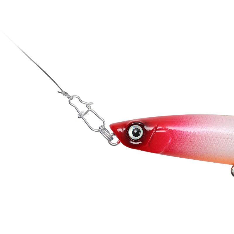 TSURINOYA Fishing Snaps Stainless Steel Hard Lure Connector 100PCS Solid Safety Pin Barrek Hook Lock Clip Accessories fishing accessories fishing line connectors fishing tools fishing tool fishing tackle