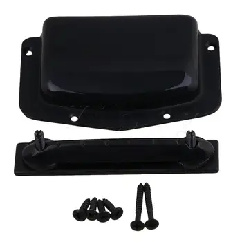 

Yibuy Adjustable Zinc Alloy Bridge + Cover Plate for Electric Guitar Black