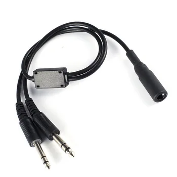 

Helicopter to Dual Earplug Adapter Cable Black Replacement 57cm 1pc Useful