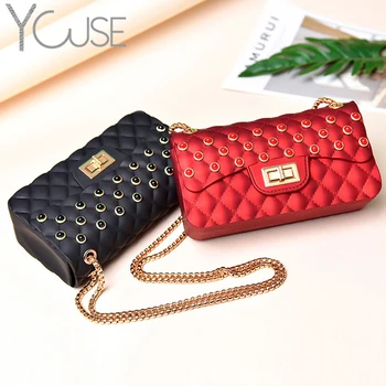 

YOUSE New Famous Brand Leather Messenger Bags Diamond Luxury Shoulder Bag Quilted Designer Handbags Women Bag Vintage Jelly pac