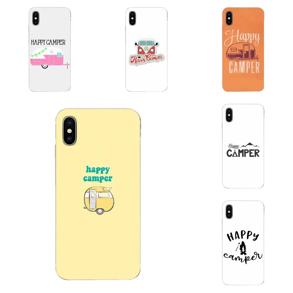 Красочные Happy Camper Pastel Splendid для Sony Xperia Z Z1 Z2 Z3 Z4 Z5 compact Mini M2 M4 M5 T3 E3 E5 XA XA1 XZ