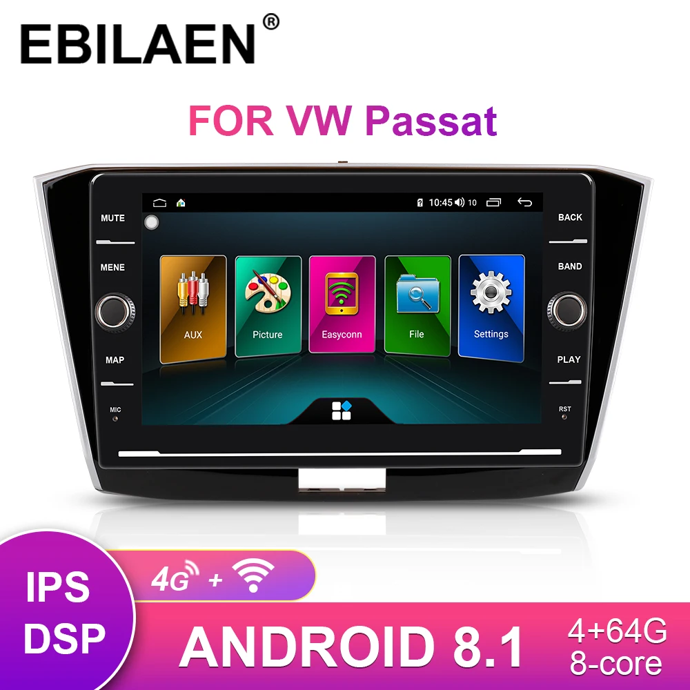 

Car Radio DVD Player For VW Passat b8 Magotan 2015-2018 2Din Android 8.1 Multimedia Autoradio GPS Navigation Tape Recorder DSP