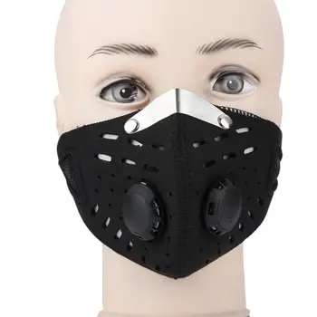 

1PC Black Cotton Warm Half Face Breathable Anti-fog Mask Activated Carbon Face Mask Unisex Mouth Muffle Filter Dust Respirator