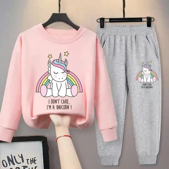2022 New Children Girls Clothes Sets Autumn Spring Long Sleeve Sweater + Pants Fashion Kids Clothing Suits Boutique Tracksuit A10